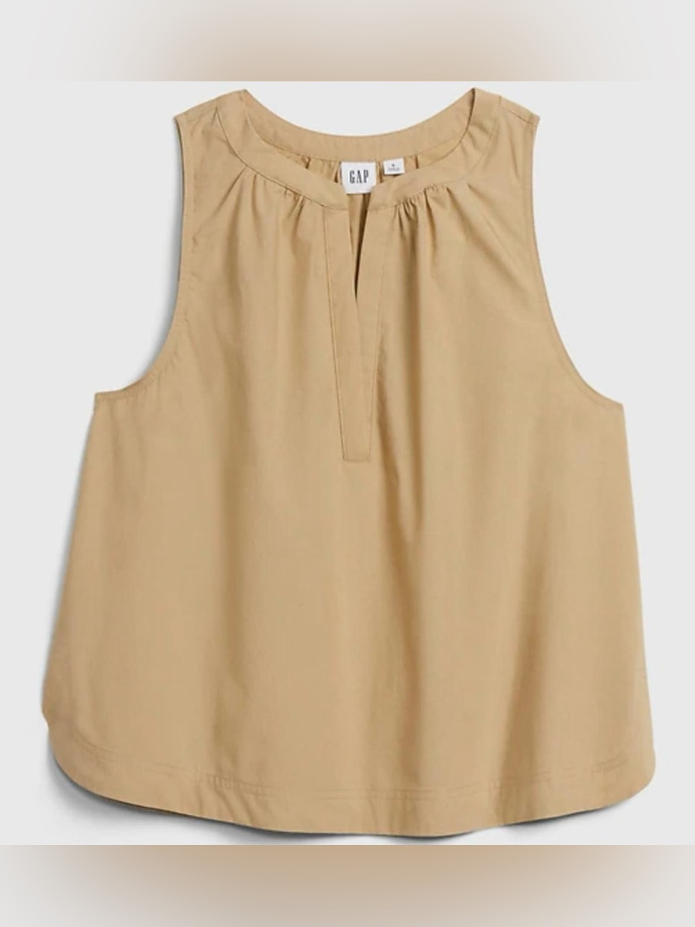 Gap Tan V Neck Sleeveless Blouse